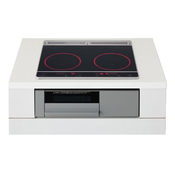 パナソニック(Panasonic) ビルトインIHクッキングヒーター 60cm幅 IH2口 単相200V KZ-F1W6CL ブラック/グレー Fシリーズ