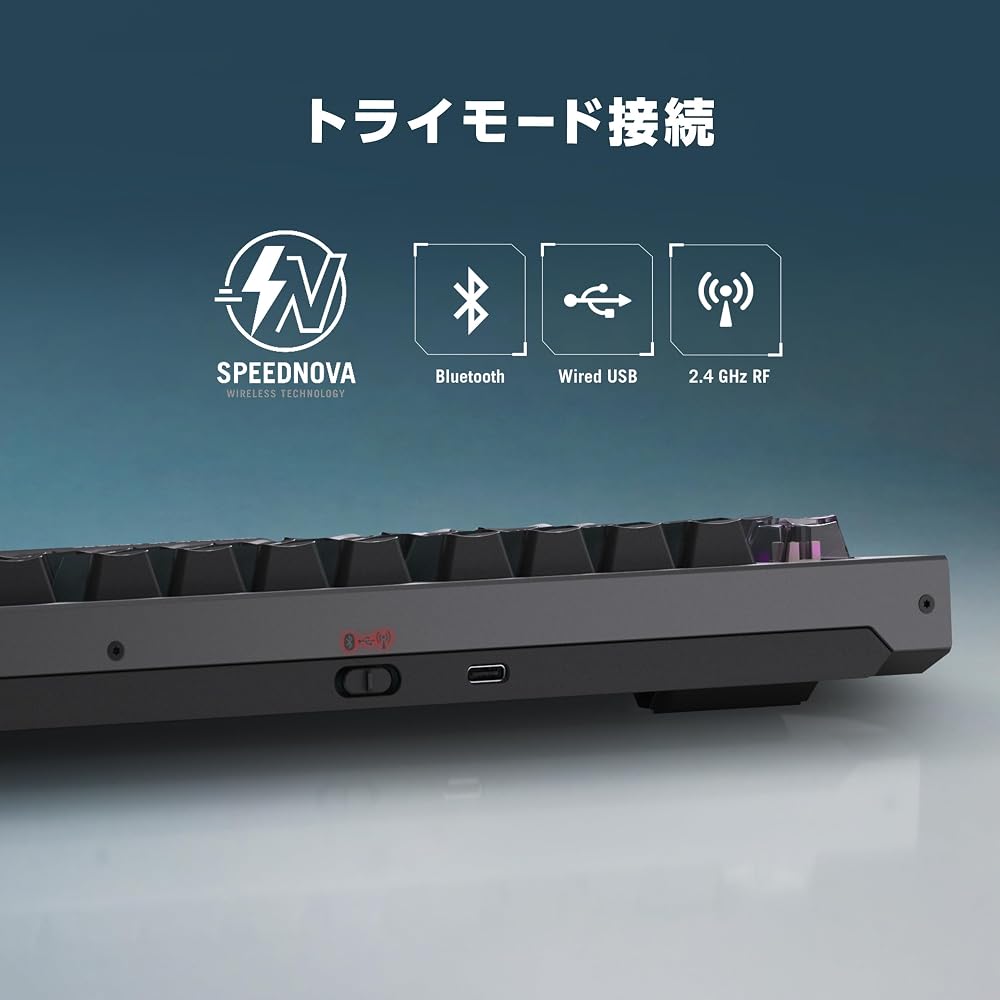 ASUS ROG Strix Morph 96 Wireless Gaming Keyboard ブラック / 96%レイアウトゲーミングキーボード/メカニカルスイッ