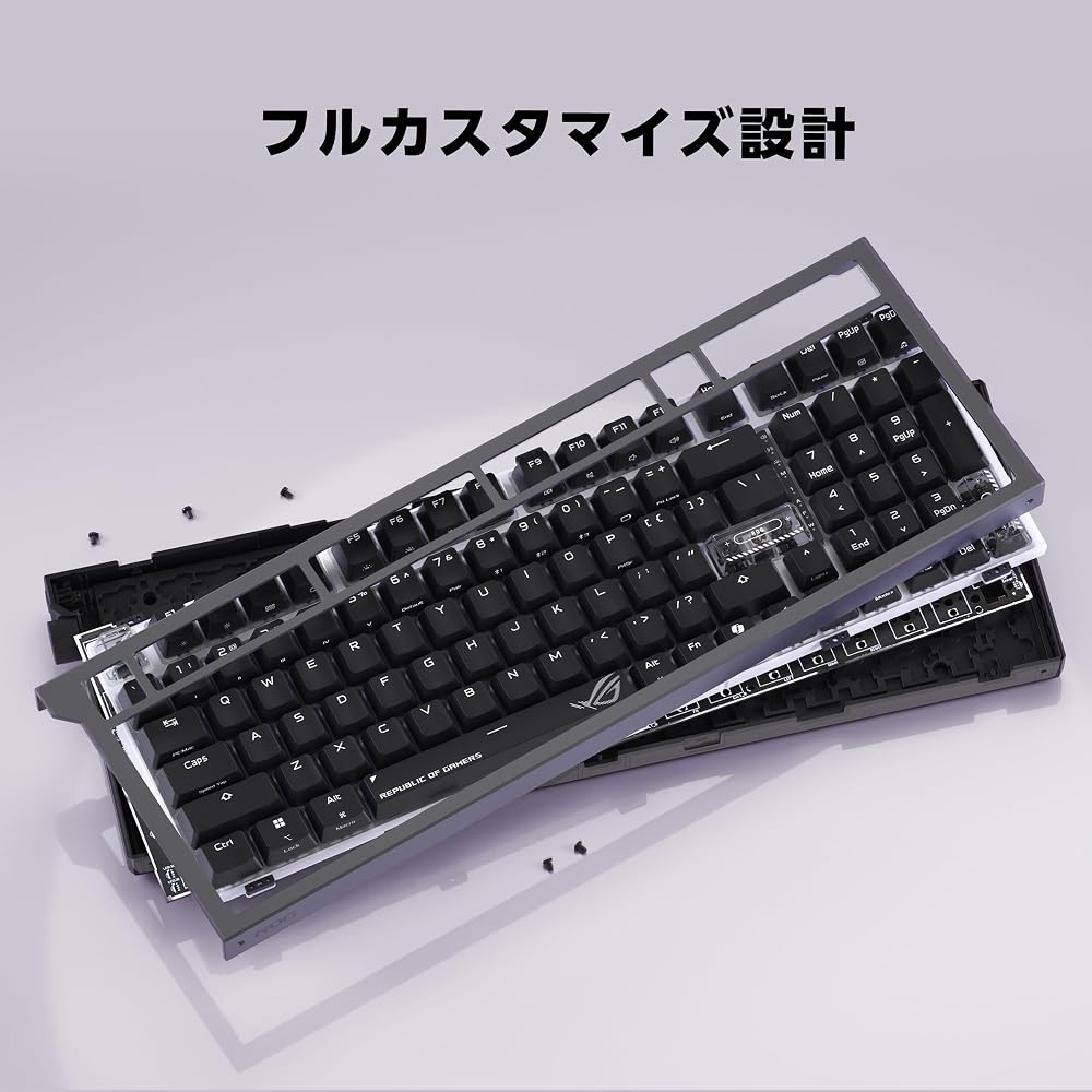 ASUS ROG Strix Morph 96 Wireless Gaming Keyboard ブラック / 96%レイアウトゲーミングキーボード/メカニカルスイッ