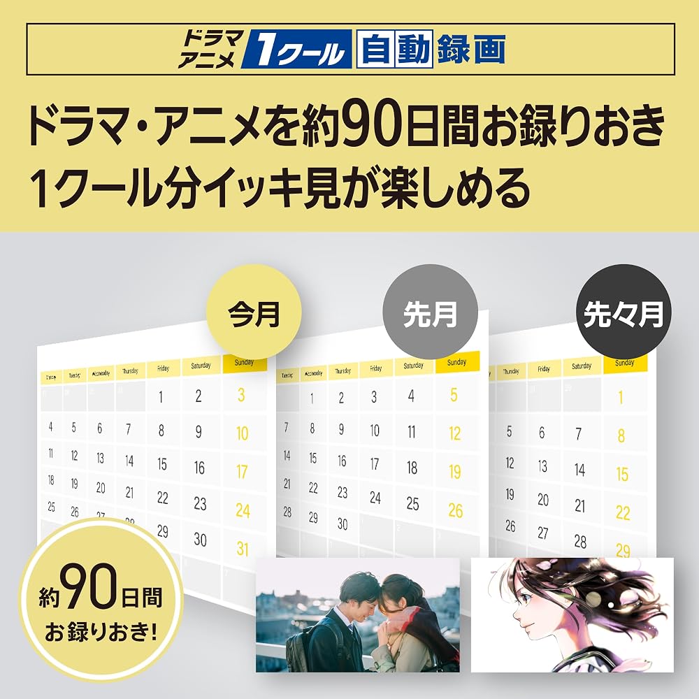 パナソニック 2TB 2チューナー ブルーレイレコーダー DIGA どこでもディーガ対応 ドラマ・アニメ1クール自動録画 DMR-2W203
