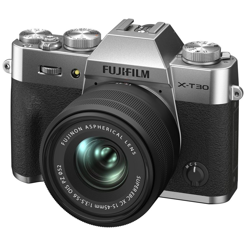 富士フイルム FUJIFILM X-T30 II XC15-45mmレンズキット シルバー ミラーレス一眼 APS-C 約2610万画素 日英2言語設定モデル