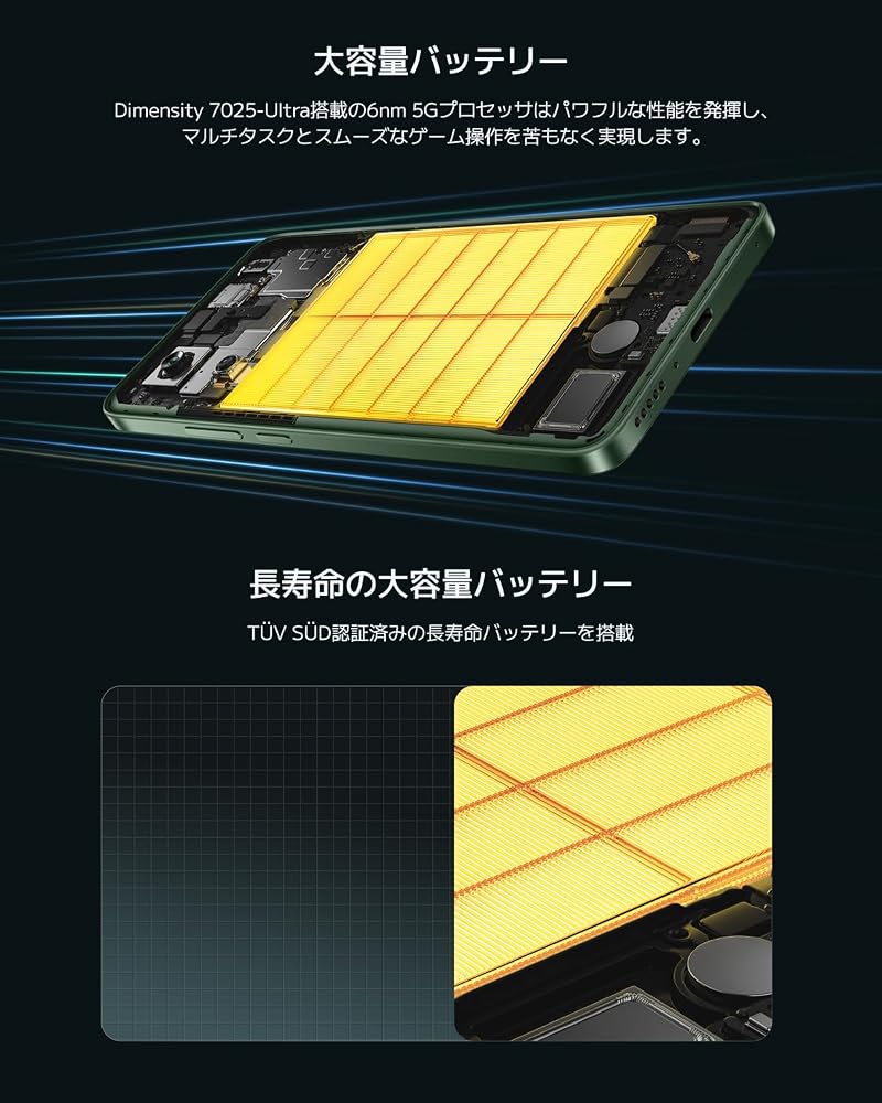 シャオミ Xiaomi POCO M7 Pro 5G グリーン 8GB+256GB SIMフリー スマートフォン 6.67インチ有機EL 120Hz Dimensity 7025-Ultra 5110mAh 画像4