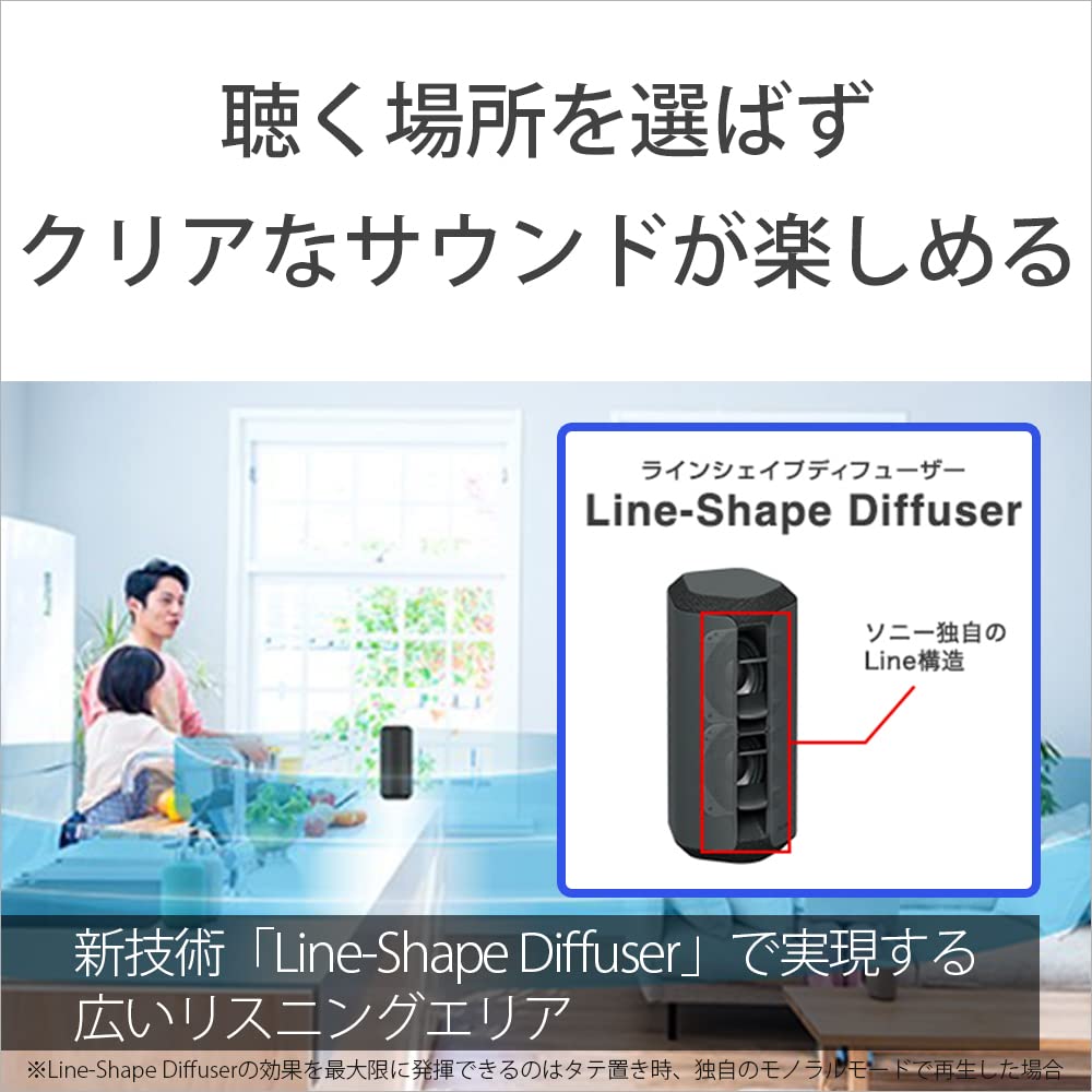 ソニー SONY SRS-XE200 DC オレンジ Bluetoothスピーカー 防水・防じんIP67 ハンズフリー通話 画像6