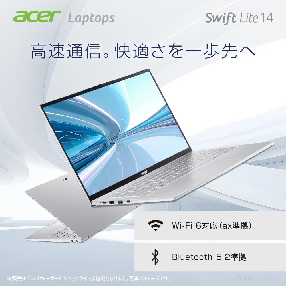 エイサー Acer Swift Lite 14 SFL14-54M-H56Y ライトシルバー 14型 WUXGA Core Ultra 5 115U 16GB SSD512GB 約990g ノートPC 画像6