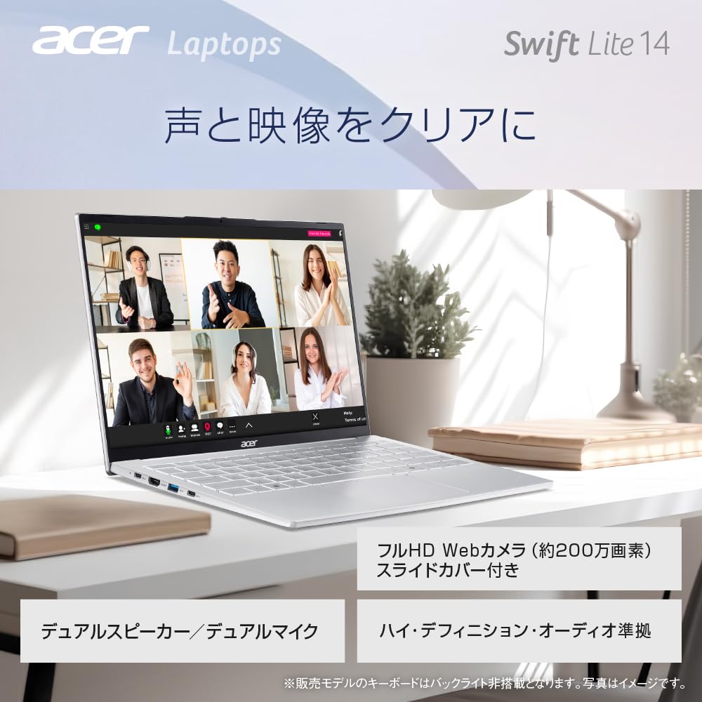 エイサー Acer Swift Lite 14 SFL14-54M-H56Y ライトシルバー 14型 WUXGA Core Ultra 5 115U 16GB SSD512GB 約990g ノートPC 画像5