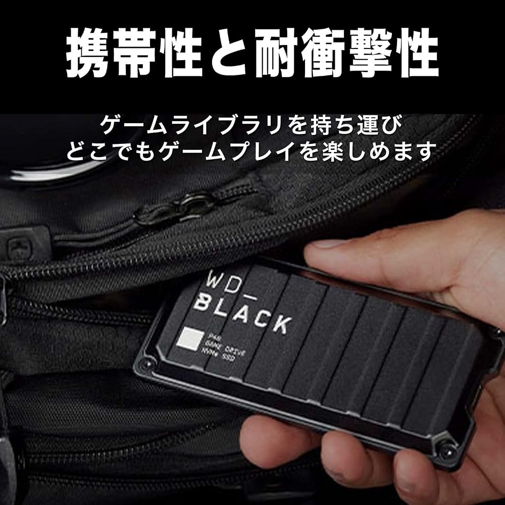 Western Digital WD_BLACK P40 Game Drive SSD 2TB WDBAWY0020BBK-WESN ポータブルSSD USB3.2 Gen2x2 RGB 画像5