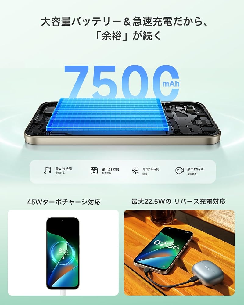 シャオミ(Xiaomi) REDMI 17 4+256GB 7500mAh大容量バッテリー 45Wターボチャージ 充電器同梱 6.9インチ