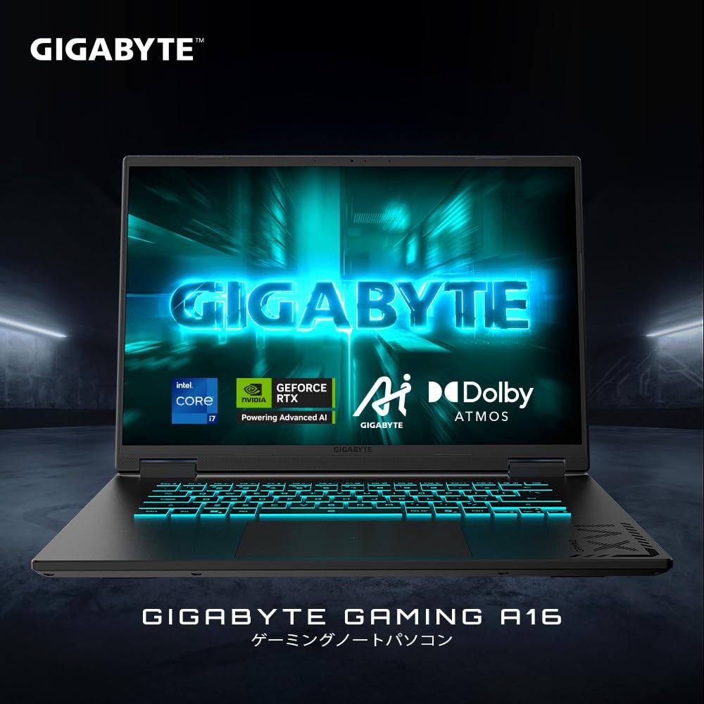 ギガバイト GIGABYTE GAMING A16 CMHI2JP894SP ブラックスチール ノートパソコン 16型 WUXGA 165Hz Core i7-13620H RTX 4050 16GB SSD1TB Win11 Pro 画像3