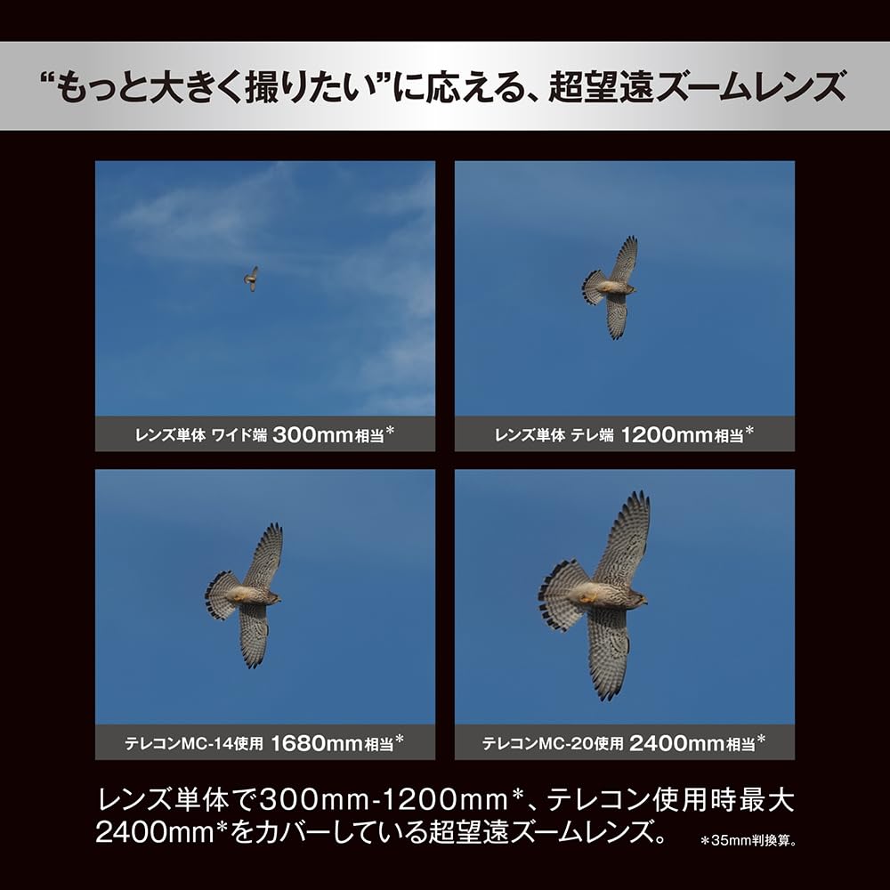 OM SYSTEM M.ZUIKO DIGITAL ED 150-600mm F5.0-6.3 IS 超望遠ズームレンズ マイクロフォーサーズ 1200mm相当 IPX1防滴 画像5
