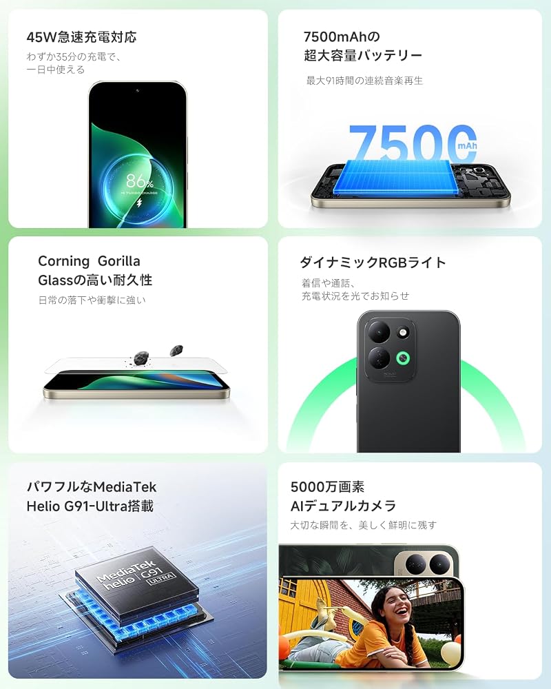 シャオミ(Xiaomi) REDMI 17 4+256GB 7500mAh大容量バッテリー 45Wターボチャージ 充電器同梱 6.9インチ