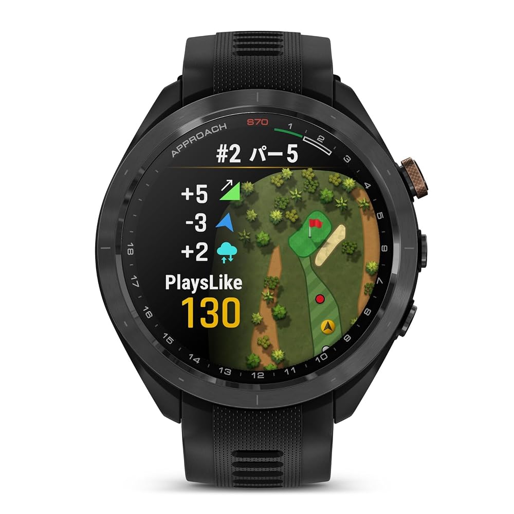 ガーミン(GARMIN) Approach S70 47mm Black Bronze Edition AMOLED(有機EL)ディスプレイ搭載