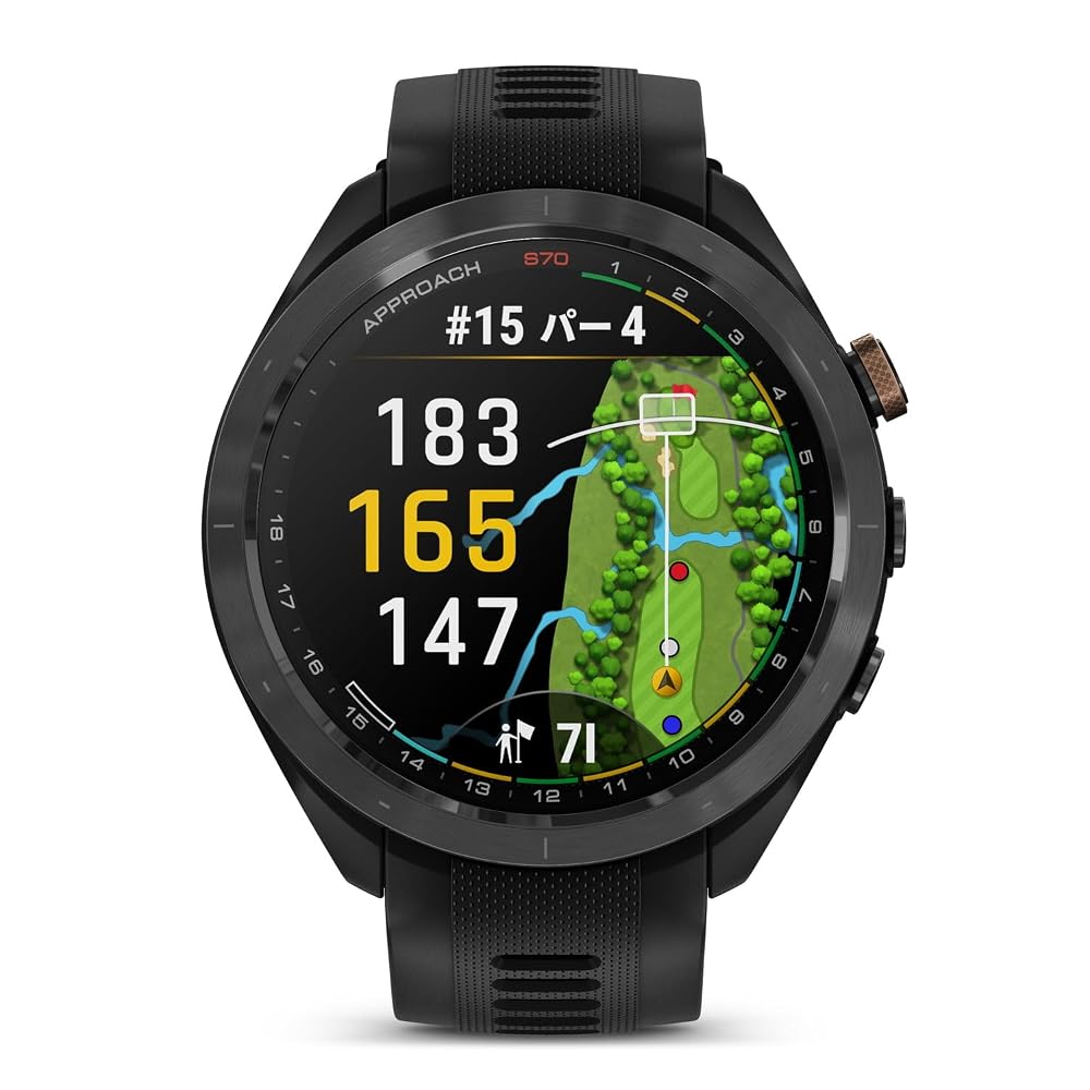 ガーミン(GARMIN) Approach S70 47mm Black Bronze Edition AMOLED(有機EL)ディスプレイ搭載