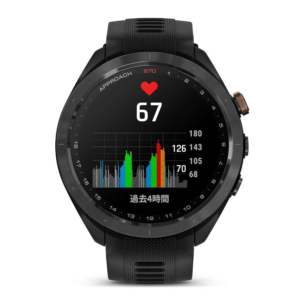 ガーミン(GARMIN) Approach S70 47mm Black Bronze Edition AMOLED(有機EL)ディスプレイ搭載