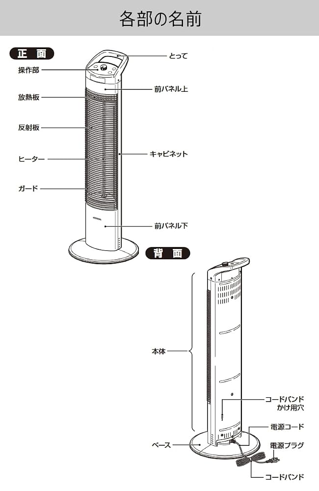 コロナ CORONA 遠赤外線カーボンヒーター 電気ストーブ スリムカーボン 900W マイコン10段階 グレー CH-C90B(H) 画像3
