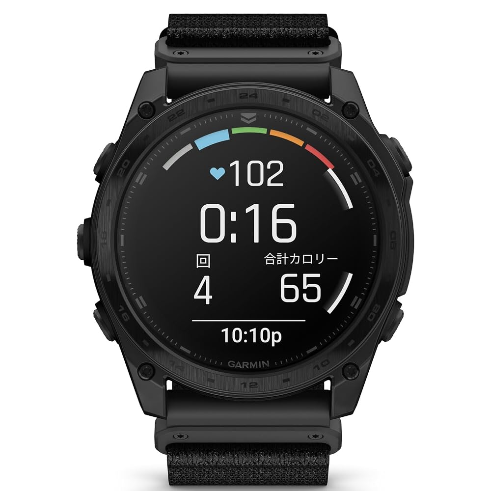 ガーミン GARMIN tactix 8 AMOLED 51mm GPSスマートウォッチ ミリタリー タクティカル Suica対応 心電図 ブラック 010-03406-12 画像5