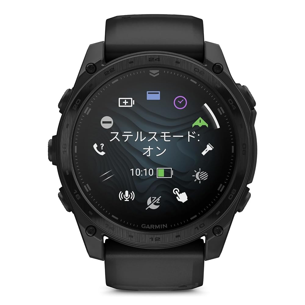 ガーミン GARMIN tactix 8 AMOLED 51mm GPSスマートウォッチ ミリタリー タクティカル Suica対応 心電図 ブラック 010-03406-12 画像2