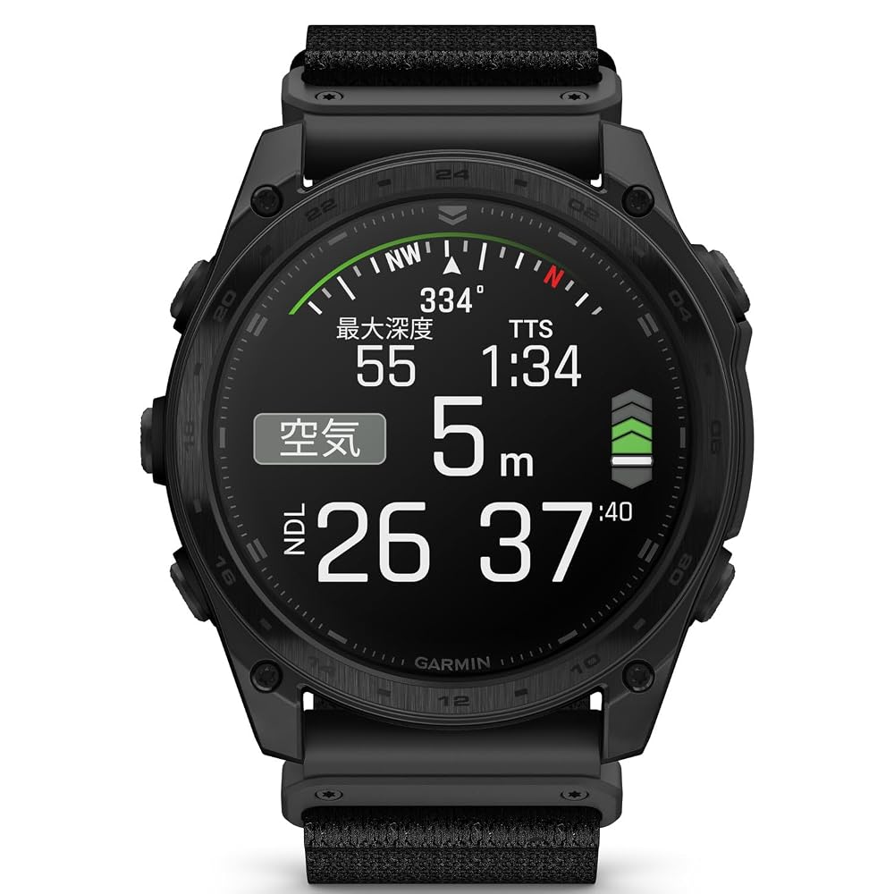 ガーミン GARMIN tactix 8 AMOLED 51mm GPSスマートウォッチ ミリタリー タクティカル Suica対応 心電図 ブラック 010-03406-12 画像3