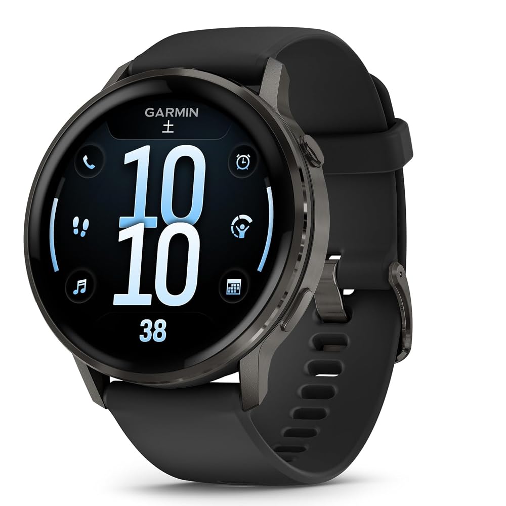 ガーミン GARMIN Venu 4 45mm GPSスマートウォッチ AMOLED Suica対応 心拍 睡眠 心電図アプリ対応 Slate/Black 010-03014-30