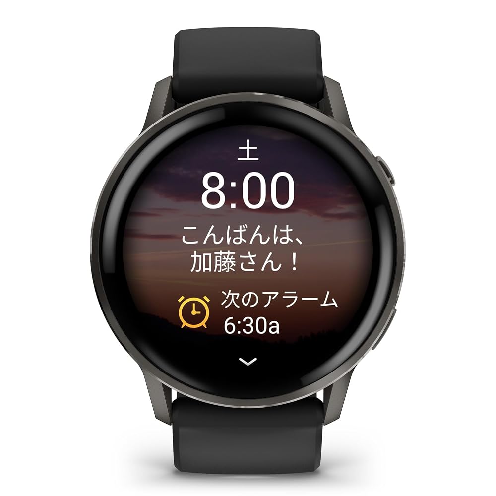 ガーミン GARMIN Venu 4 45mm GPSスマートウォッチ AMOLED Suica対応 心拍 睡眠 心電図アプリ対応 Slate/Black 010-03014-30 画像2