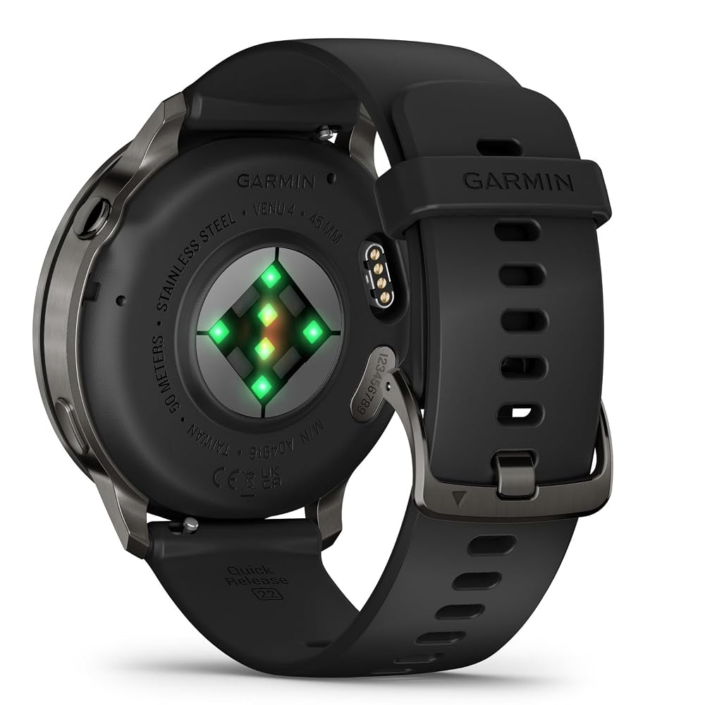 ガーミン GARMIN Venu 4 45mm GPSスマートウォッチ AMOLED Suica対応 心拍 睡眠 心電図アプリ対応 Slate/Black 010-03014-30 画像4