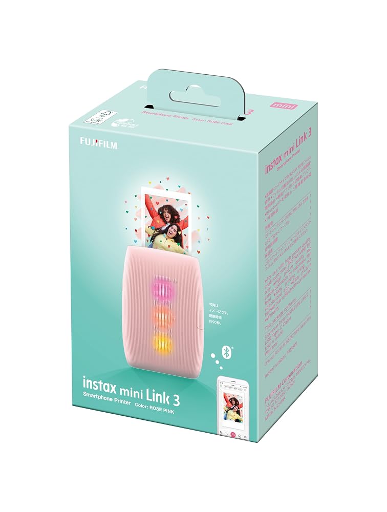 富士フイルム チェキ スマホプリンター instax mini Link3 フォトプリンター ローズピンク INS MINI LINK3 R PINK
