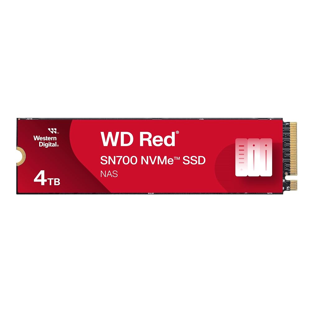 ウエスタンデジタル WD Red SN700 NVMe SSD 4TB M.2 2280 PCIe Gen3 x4 NAS向け 5100TBW WDS400T1R0C