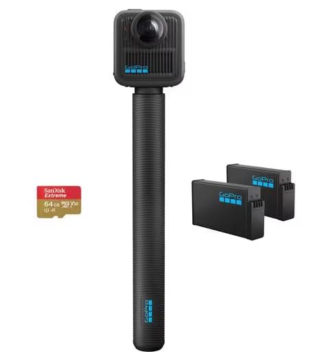 GoPro ゴープロ MAX2 アクセサリーセット CHDFZ-311-FW 360度アクションカメラ 8K360度ビデオ 1.2m延長ポール Enduroバッテリー2個 64GB microSDXC付 画像2