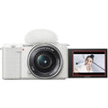 ソニー VLOGCAM ZV-E10 パワーズームレンズキット SELP1650 ウィンドスクリーン付属 ホワイト ZV-E10L W