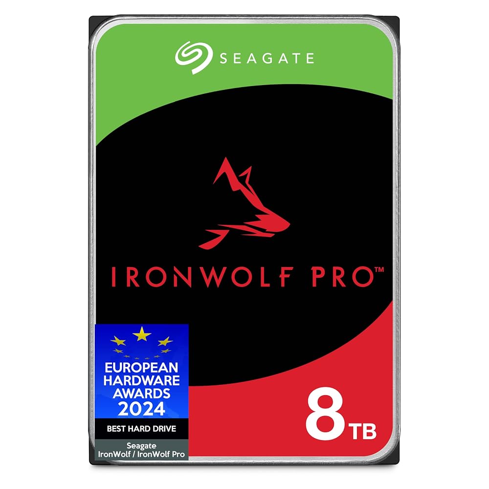 Seagate シーゲイト IronWolf Pro 8TB NAS用 3.5インチ 内蔵HDD CMR SATA 6Gb/s 7200rpm キャッシュ256MB ST8000NT001