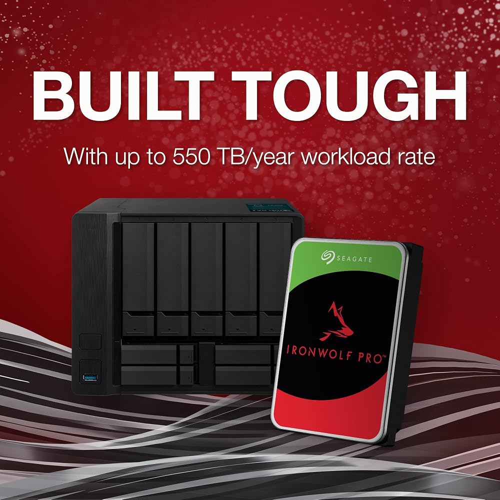 Seagate シーゲイト IronWolf Pro 8TB NAS用 3.5インチ 内蔵HDD CMR SATA 6Gb/s 7200rpm キャッシュ256MB ST8000NT001
