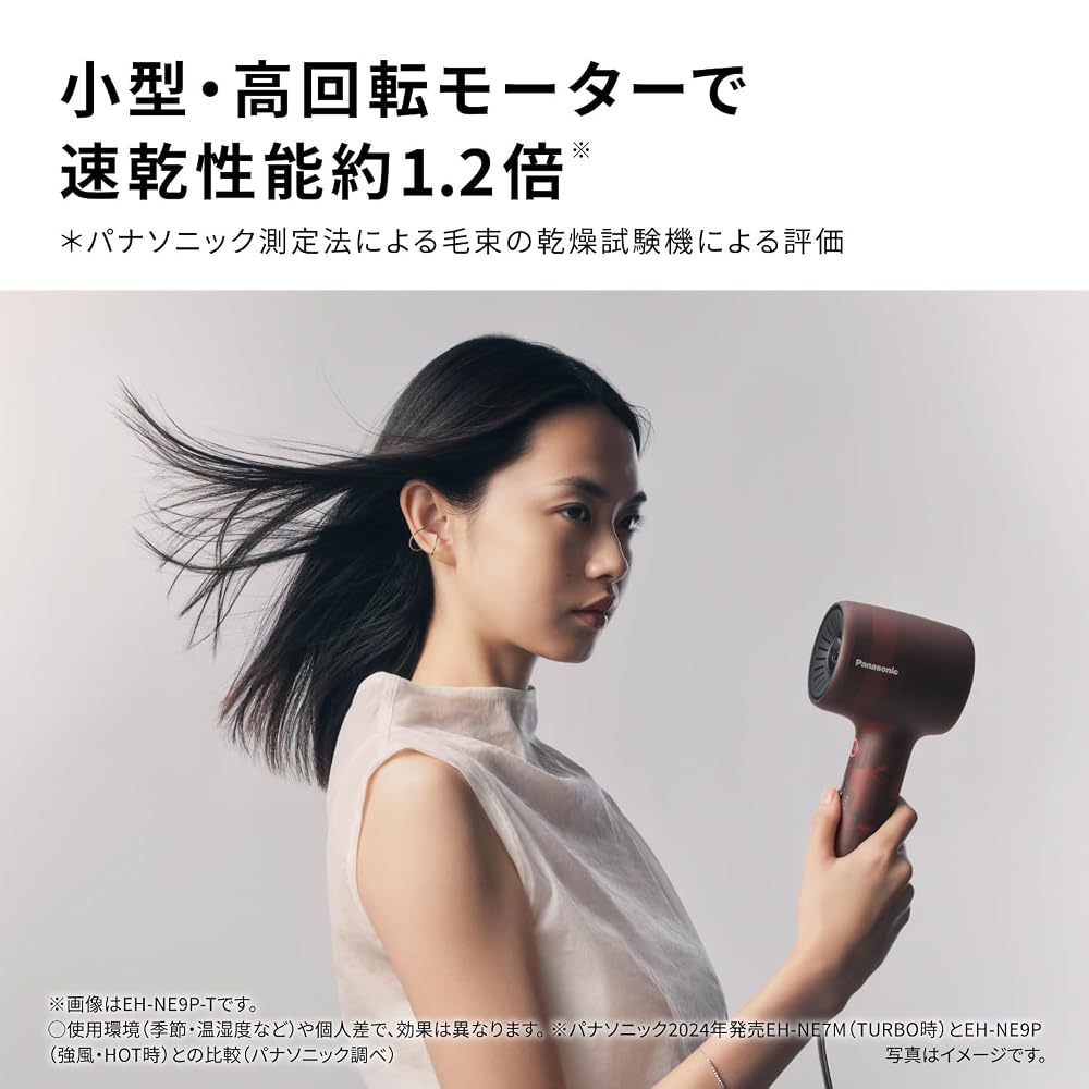 パナソニック ヘアドライヤー イオニティ コンパクト 軽量 大風量 速乾 マイナスイオン グラスグリーン EH-NE9P-G