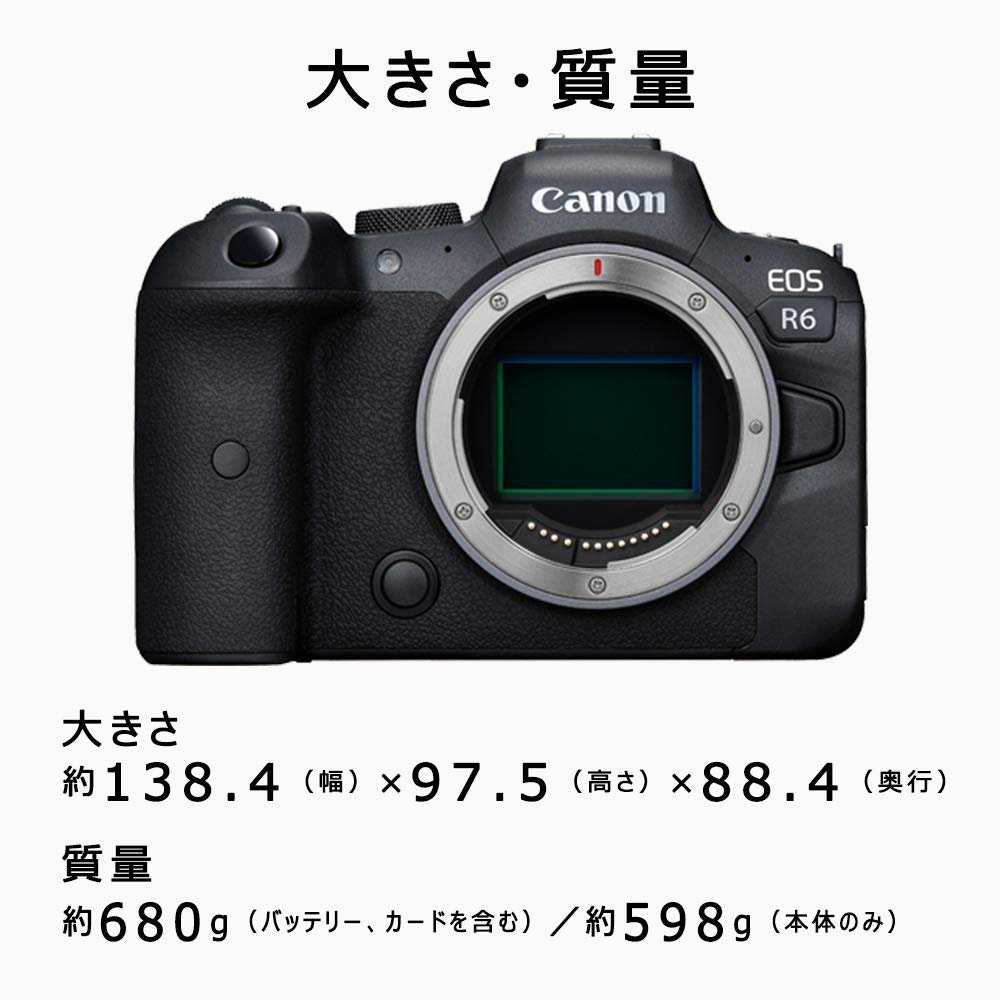 キヤノン フルサイズ ミラーレス一眼カメラ EOS R6 RF24-105 IS STM レンズキット 約2010万画素 EOSR6-24105ISSTMLK