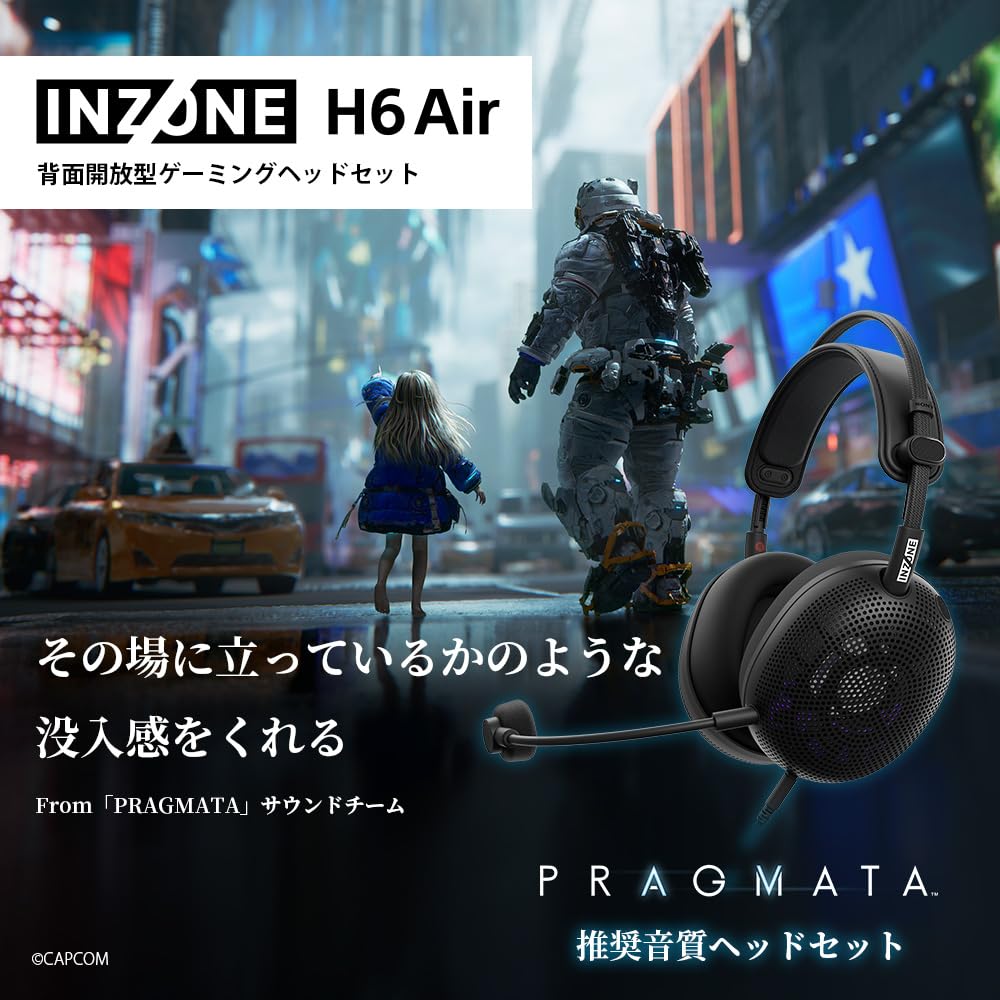 ソニー 開放型ゲーミングヘッドセット INZONE H6 Air 有線 3.5mm マイク付き 軽量199g PC/PS5 ブラック MDR-G600