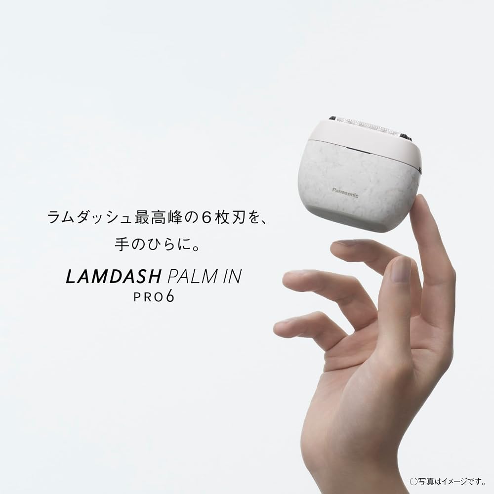 パナソニック メンズシェーバー ラムダッシュ パームインPRO 6枚刃 石目調タイプ マーブルホワイト ES-P650U-W