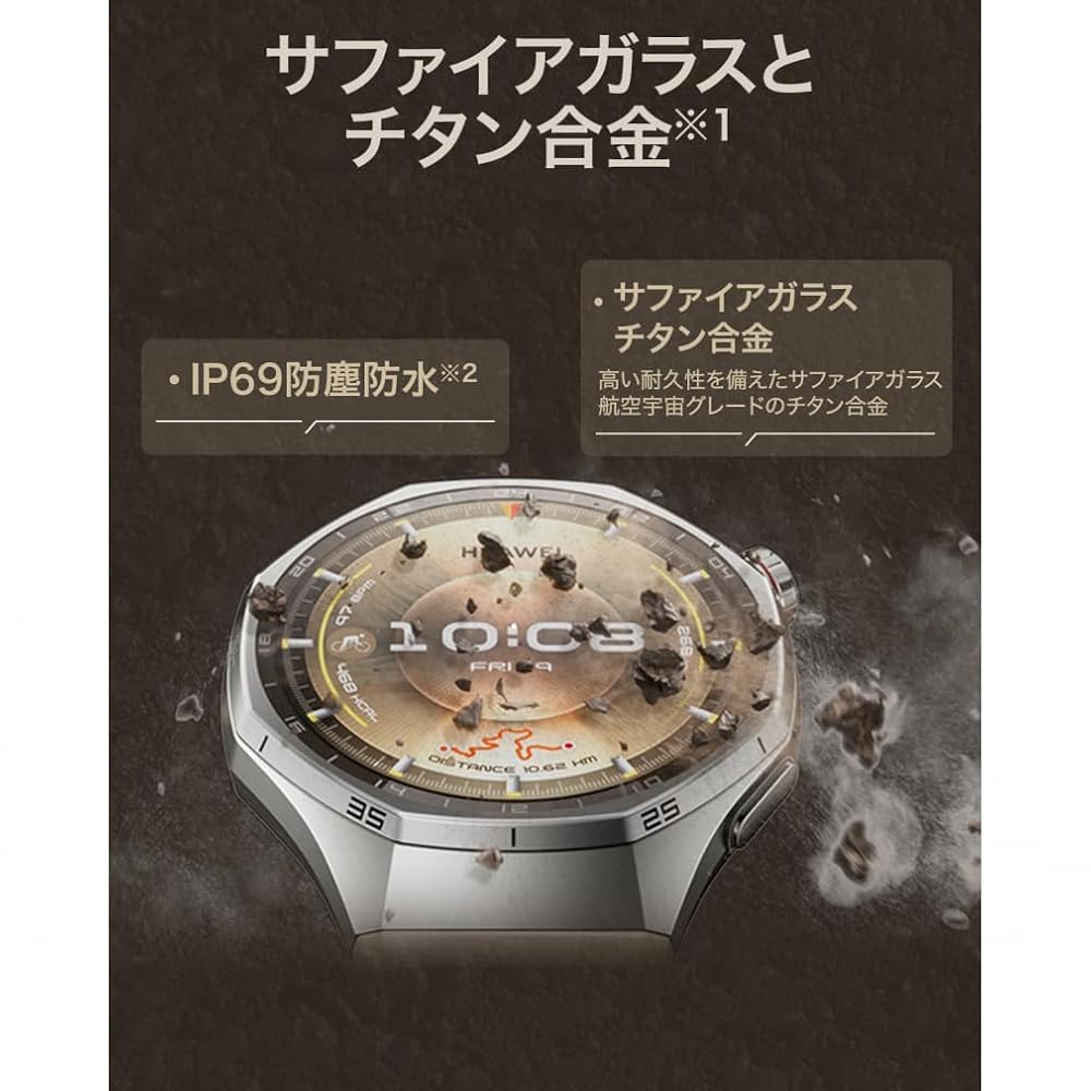 ファーウェイ スマートウォッチ HUAWEI WATCH GT 6 Pro 46mm ブラック GPS 心電図 21日間バッテリー Atum-B29F