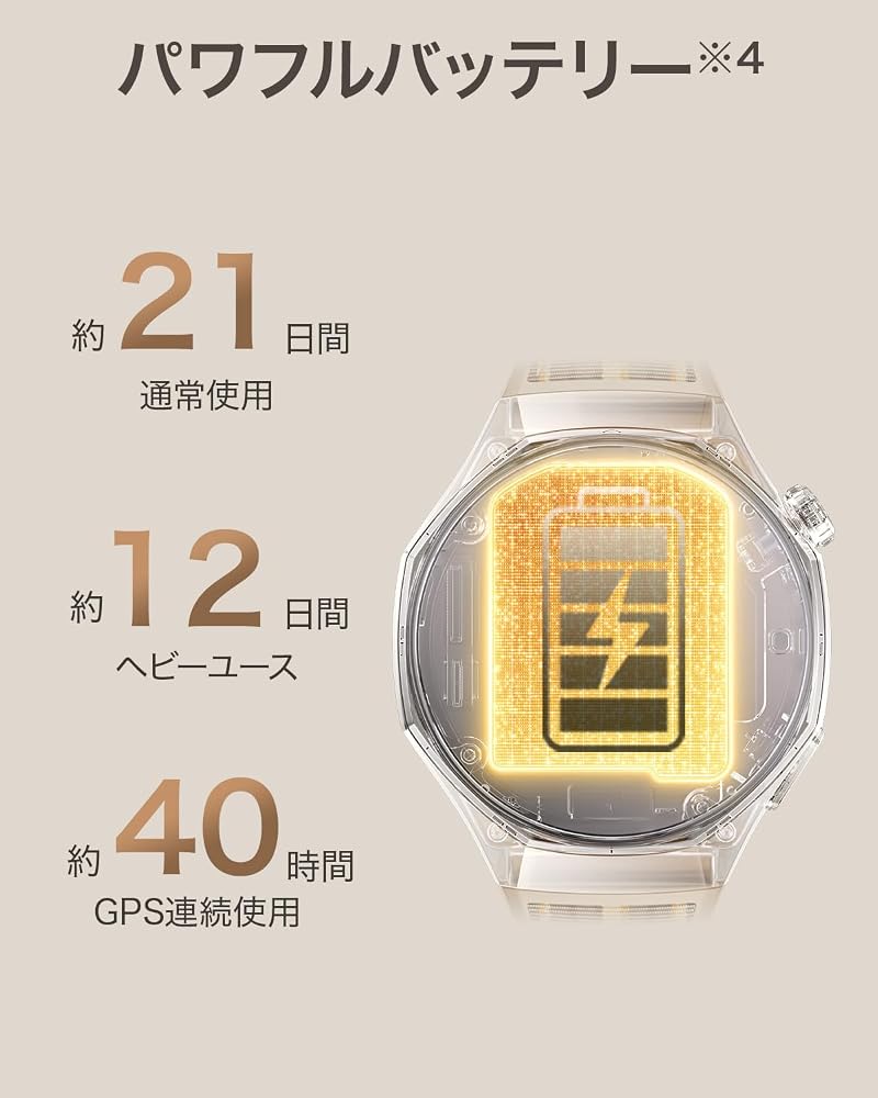 ファーウェイ スマートウォッチ HUAWEI WATCH GT 6 Pro 46mm ブラウン GPS 心電図 21日間バッテリー Atum-B29W