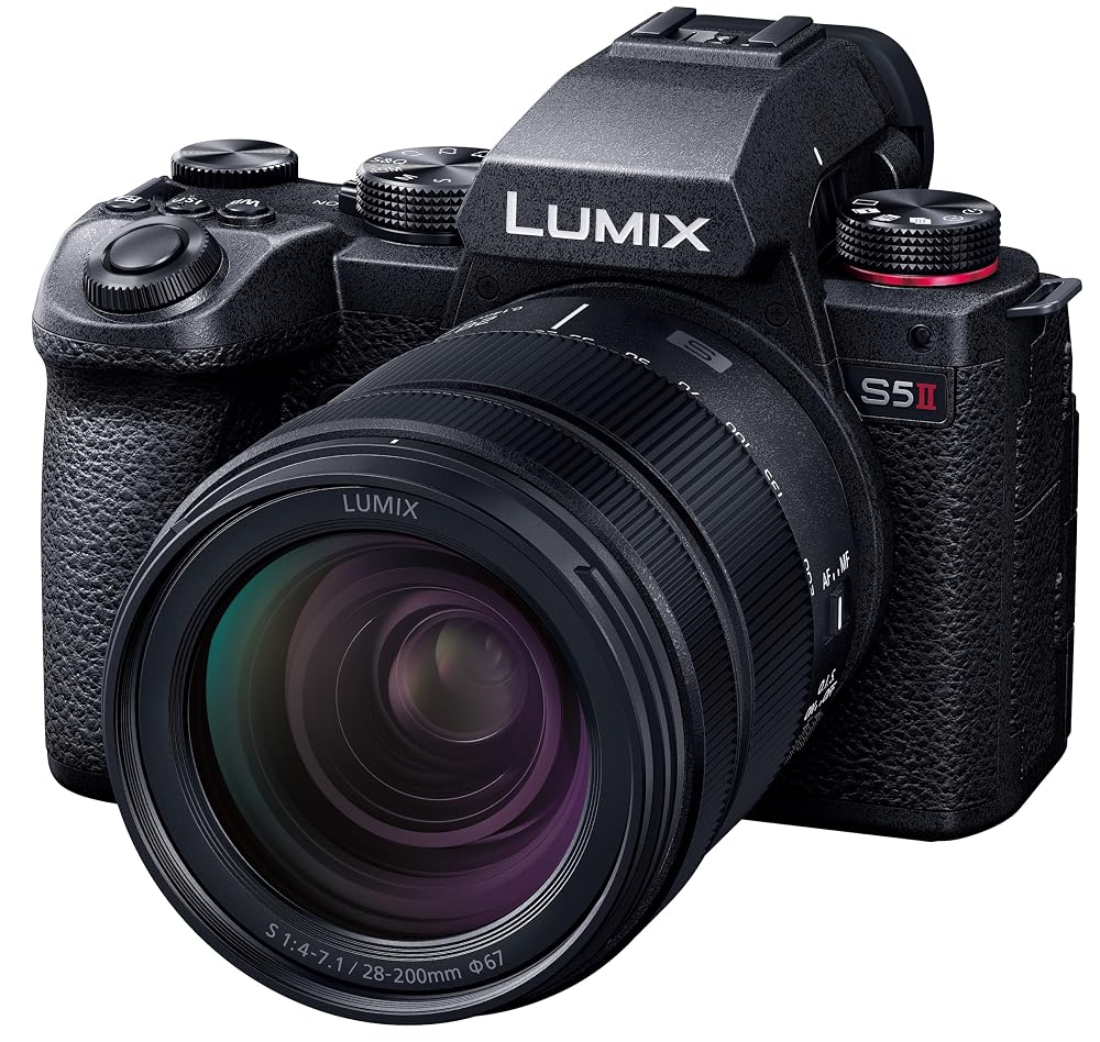 パナソニック ミラーレス一眼 LUMIX S5II 高倍率ズームレンズキット 28-200mm フルサイズ ブラック DC-S5M2H