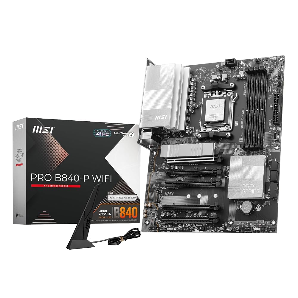 MSI マザーボード PRO B840-P WIFI ATX AMD B840 Socket AM5 DDR5 Wi-Fi 7 7E57-001R