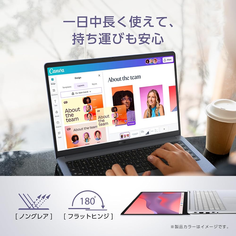 ASUS ピュアグレー Chromebook CM15 ノートパソコン 15.6インチ Kompanio 540 メモリ4GB 64GB CM1505CM4A-464GY