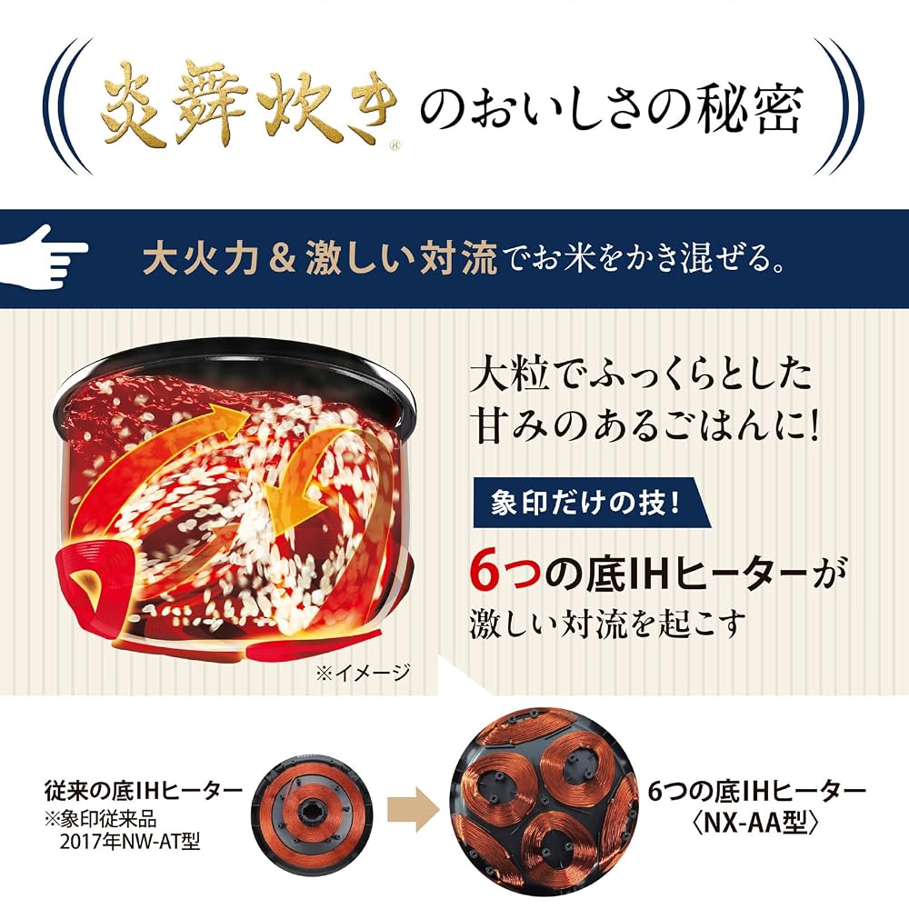 象印マホービン 炊飯器 1升 炎舞炊き IH 日本製 白 NX-AA18-WZ