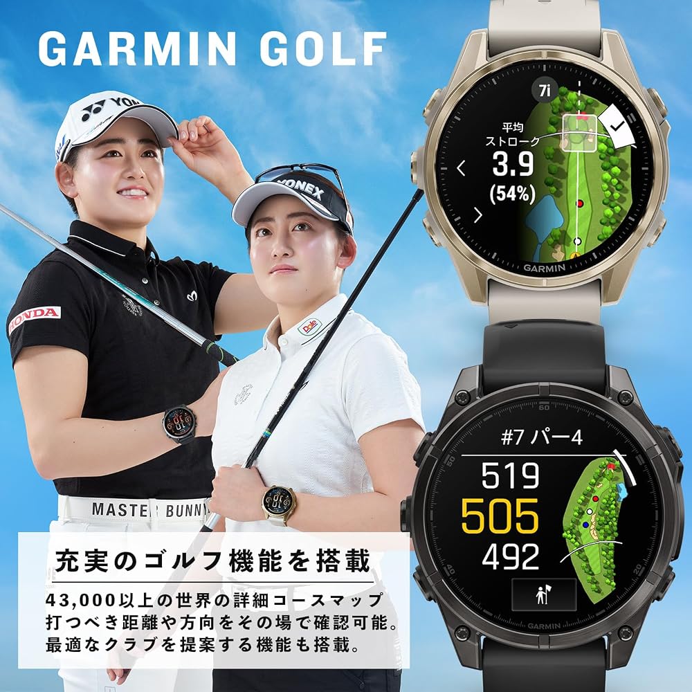 ガーミン GARMIN スマートウォッチ fenix 8 AMOLED 47mm Sapphire Ti Carbon Gray DLC/Black 010-02904-27