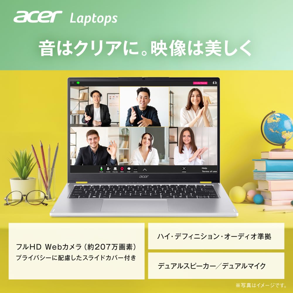 Acer 2in1ノートパソコン Aspire Spin 14 Core Ultra 5 16GB SSD512GB タッチ 360°ヒンジ ライトシルバー ASP14-51N-F56Y