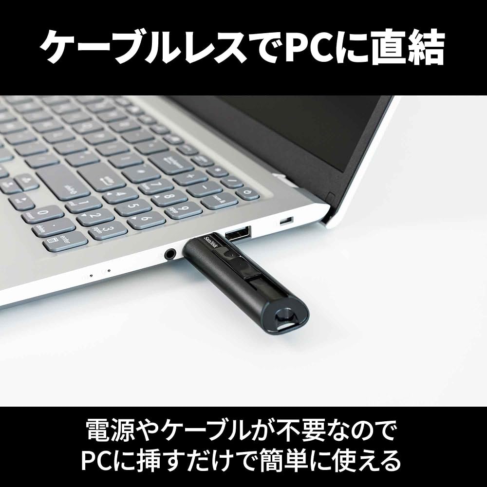サンディスク SanDisk 外付けSSD 1TB ポータブルSSD スライド式 USB3.2 Gen1 メタル筐体 SDSSDE20-1T00-GH25