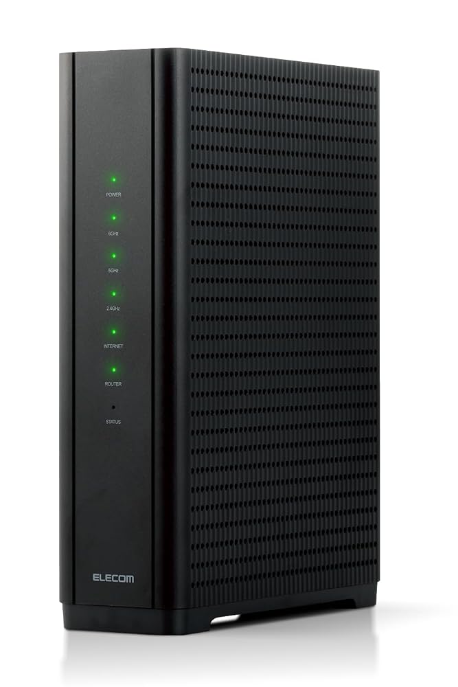 エレコム WiFiルーター 無線LAN Wi-Fi 7 5765+2882+688Mbps 有線10Gbps EasyMesh ブラック WRC-BE94XSD-B