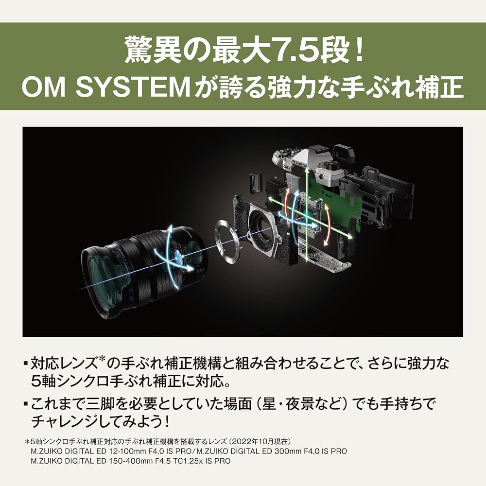 OM SYSTEM オリンパス ミラーレス一眼カメラ OM-5 ボディー シルバー 防塵防滴 4K動画 V210020SA000