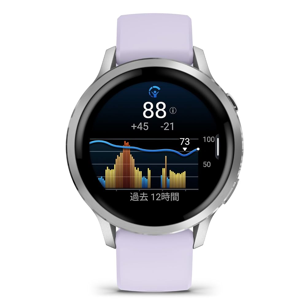 ガーミン GARMIN スマートウォッチ Venu 4 41mm Silver/Periwinkle AMOLED Suica対応 心電図 010-03013-31