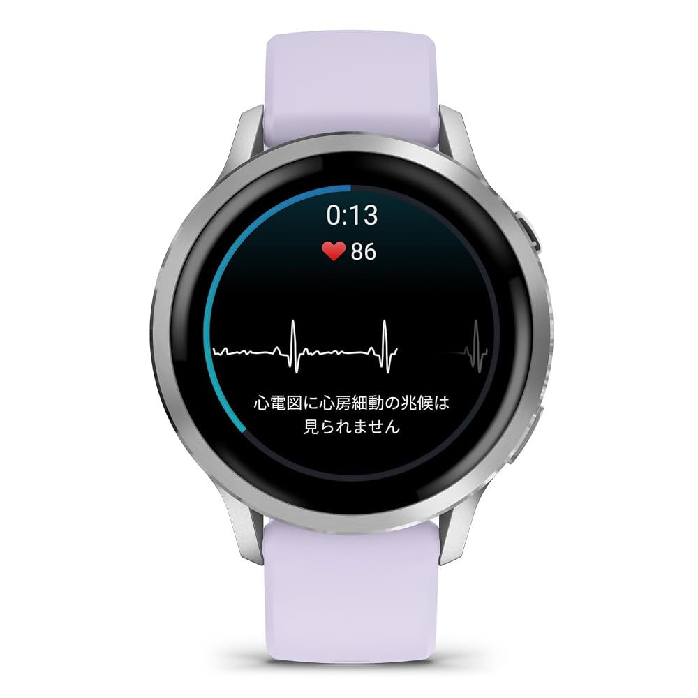 ガーミン GARMIN スマートウォッチ Venu 4 41mm Silver/Periwinkle AMOLED Suica対応 心電図 010-03013-31