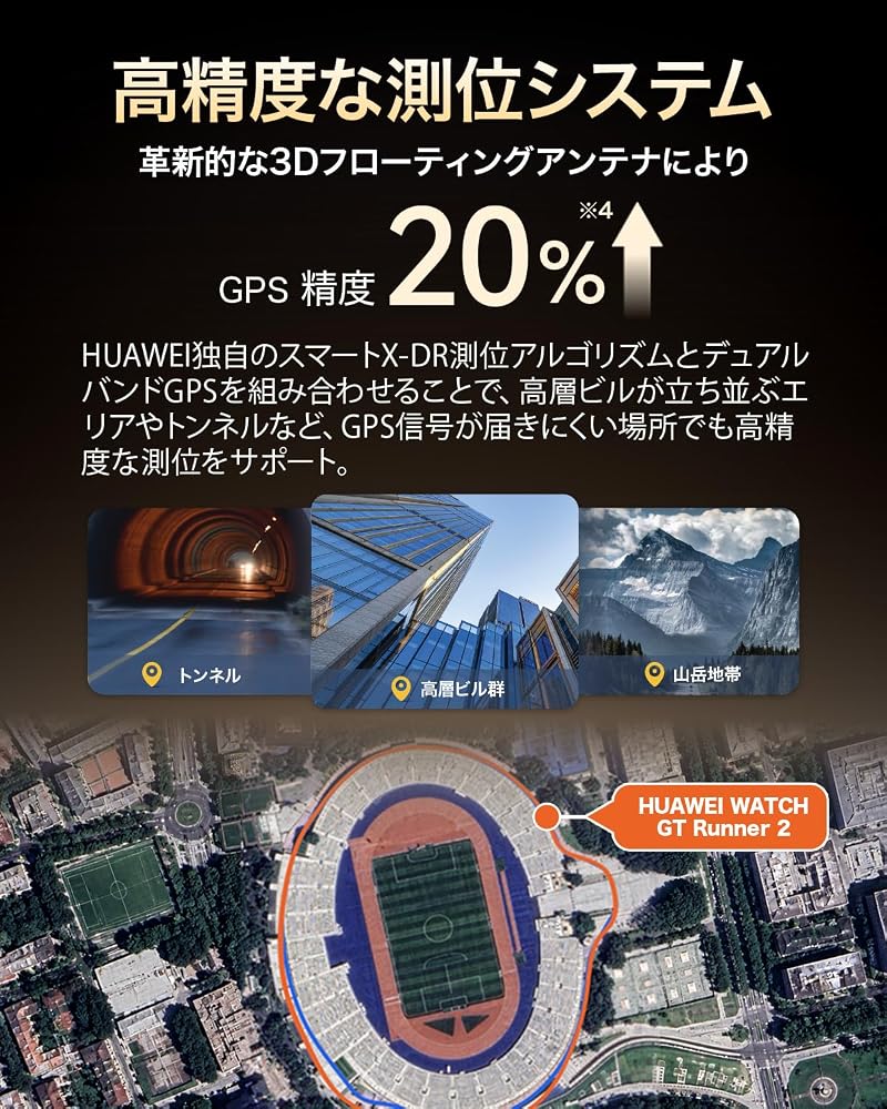 ファーウェイ HUAWEI スマートウォッチ WATCH GT Runner 2 ブルー GPS内蔵 心電図 ランニングウォッチ Chitu-B19F