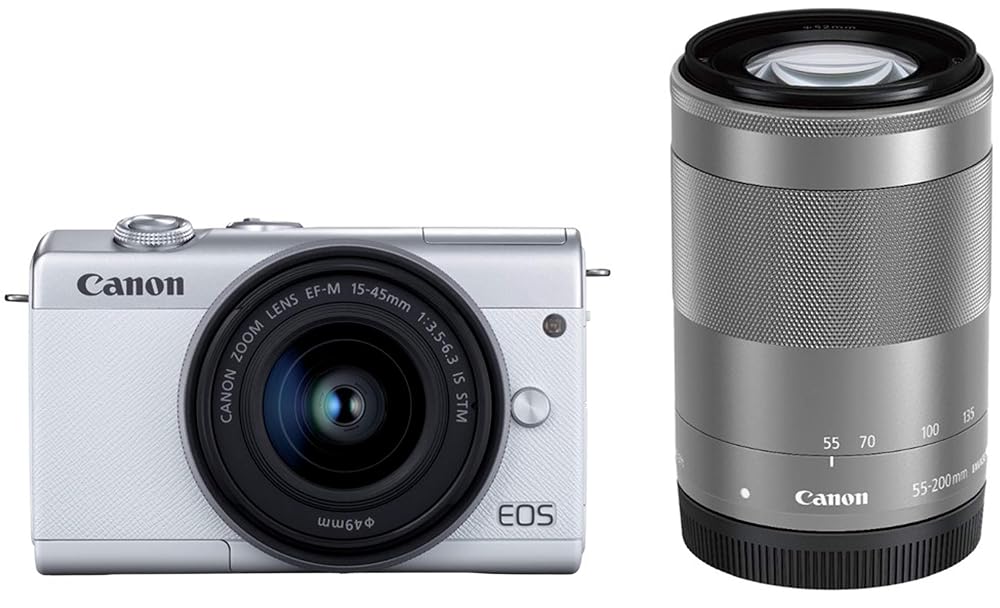 キヤノン Canon EOS M200 ダブルズームキット ホワイト EOSM200WH-WZK APS-C ミラーレス一眼カメラ 画像2