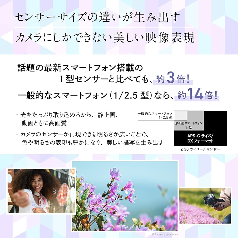 Nikon ニコン ミラーレス一眼 Z30 ダブルズームキット Zマウント APS-C 動画 Vlog 手振れ補正ブラック 画像3